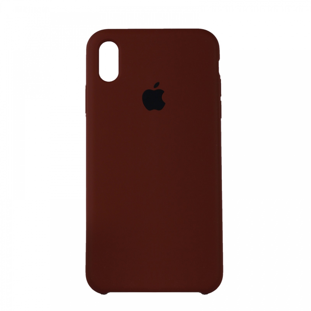 Silicone Case Full Protective (AA) для iPhone XR (Brown)-0